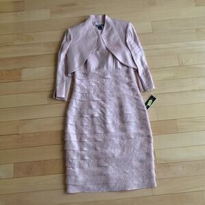 NWT Vintage Jessica Howard Cropped Jacket Midi Dress Set